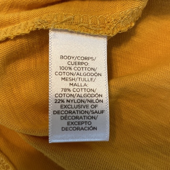Woman’s Loft Blouse With Lace Details Shorts Sleeves Size XS Mustard Yellow - Picture 6 of 11